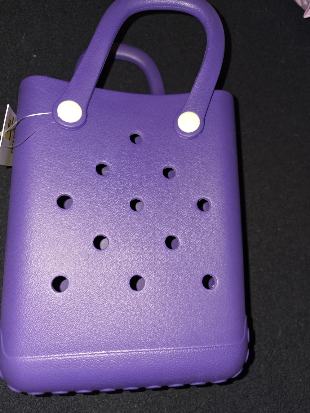 Purple Mini Tote Bag with Top Handles
